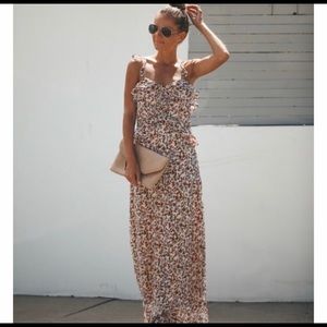 Vici Cream Floral Maxi Dress